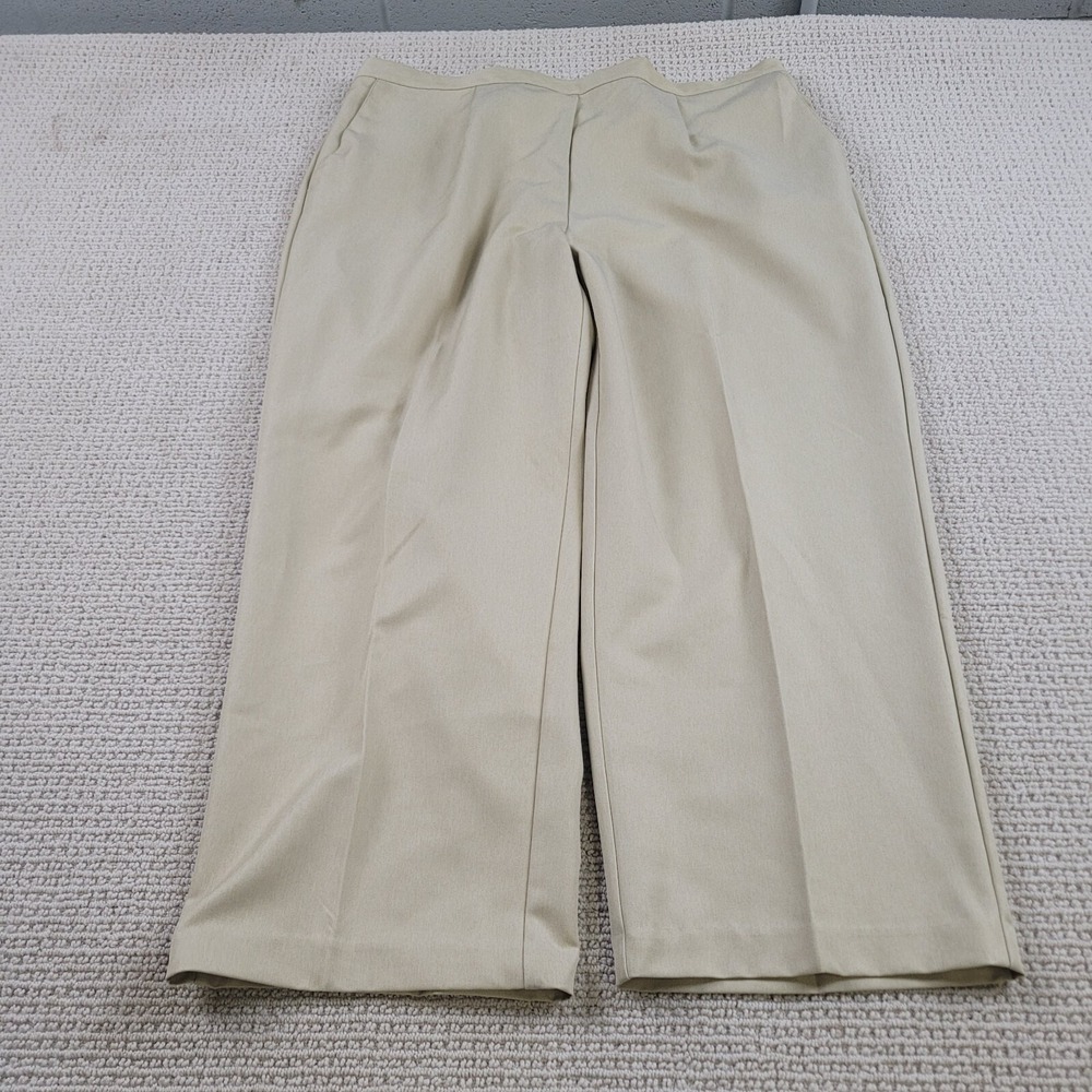 Alfred Dunner Pants Womens 20W‎ Beige Straight Leg w/Pockets Casual